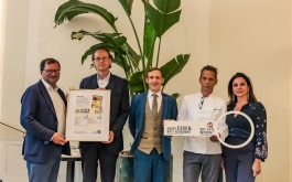 Norbert Walter, Präsident LK-Wien, Frank Spielmeyer, Generalmanager Almanac Hotel Wien, Felix Wittner, Director of FB, Andreas Mahl, Executive Chief Almanac Hotel Wien, Katharina Tidl, Leitung Intitiative GUT ZU WISSEN, LKÖ