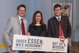 Präsident Siegfried Huber, LK-Kärnten, Katharina Tidl, Initiative GUT ZU WISSEN LKÖ, LHSt. Martin Gruber, Landesregierung Kärnten